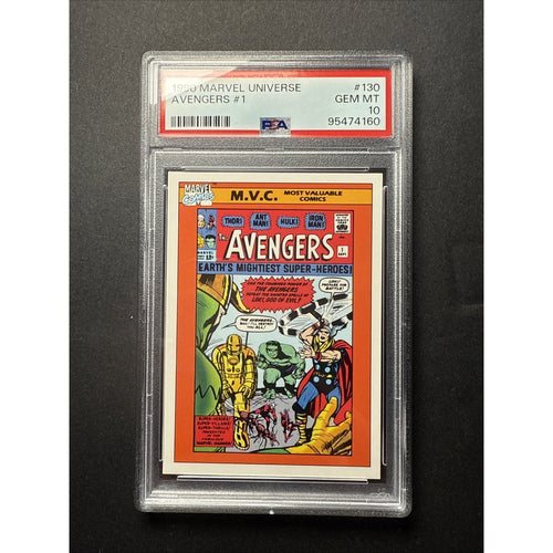1990 Marvel Universe #130 AVENGERS #1 PSA 10