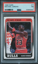 Load image into Gallery viewer, MICHAEL JORDAN 1988 FLEER #17 PSA 7