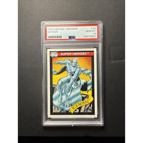 1990 Marvel Universe #22 ICE MAN PSA 10