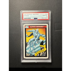 1990 Marvel Universe #22 ICE MAN PSA 10