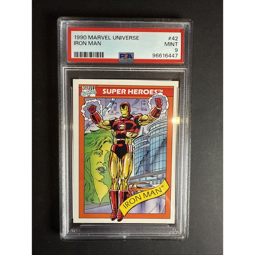 1990 Marvel Universe #42 Iron Man PSA 9