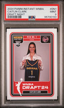Load image into Gallery viewer, CAITLIN CLARK - 2024 PANINI INSTANT WNBA DRAFT NIGHT - PSA 9