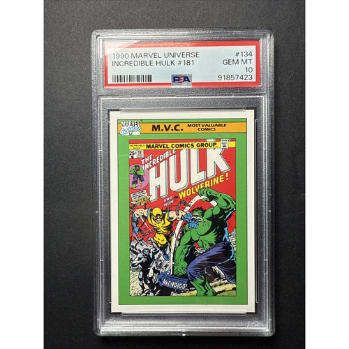 1990 Marvel Universe #134 INCREDIBLE HULK #181 PSA 10