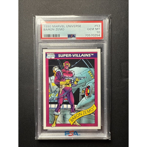 1990 Marvel Universe #53 BARON ZEMO PSA 10