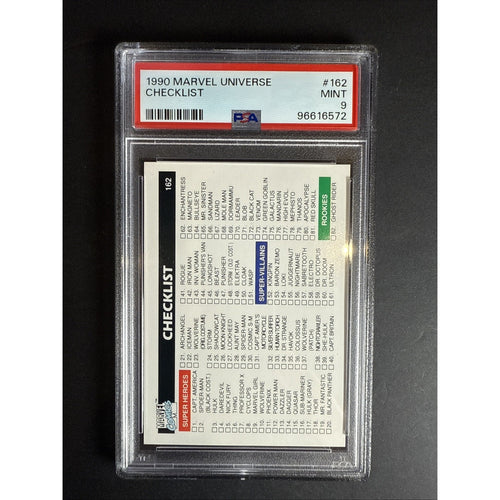 1990 Marvel Universe #162 Checklist PSA 9