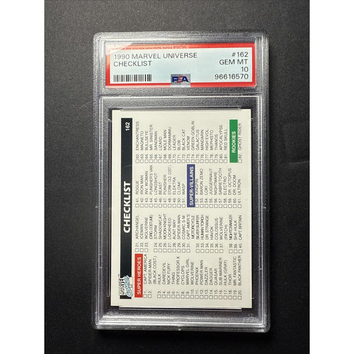 1990 Marvel Universe #162 CHECKLIST PSA 10
