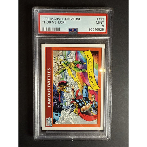 1990 Marvel Universe #122 Thor vs Loki PSA 9