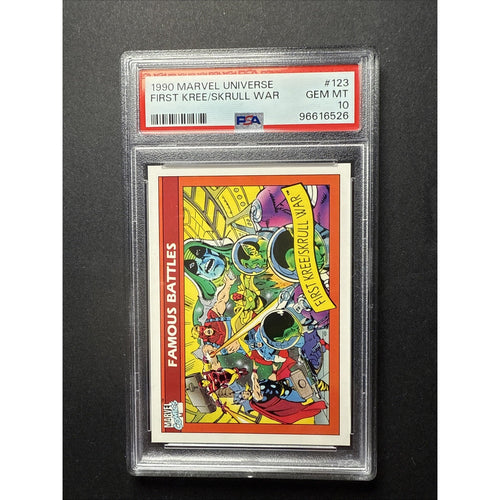 1990 Marvel Universe #123 FIRST KREE / SKRULL WAR PSA 10